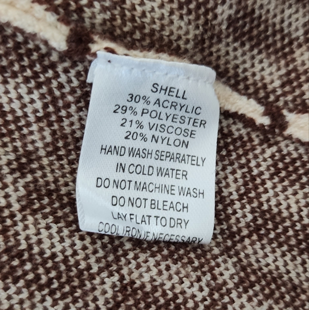 Lilyful Chocolate Backless Knitted Halter Mini Dress Size L - Picture 6 of 6